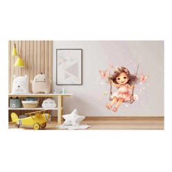 Sticker decorativ, Mica Printesa, Roz, 69 cm, 1268STK-6 Sticker decorativ, Mica Printesa, Roz, 69 cm, 1268STK-6