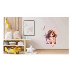 Sticker decorativ, Mica Printesa, Roz, 70 cm, 1268STK-1 Sticker decorativ, Mica Printesa, Roz, 70 cm, 1268STK-1