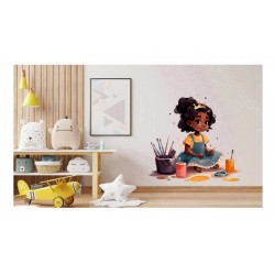 Sticker decorativ, Mica Printesa, Multicolor, 63 cm, 1282STK-6 Sticker decorativ, Mica Printesa, Multicolor, 63 cm, 1282STK-6
