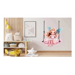 Sticker decorativ, Mica Printesa, Roz, 82 cm, 1292STK-3 Sticker decorativ, Mica Printesa, Roz, 82 cm, 1292STK-3