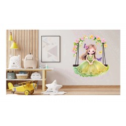 Sticker decorativ, Mica Printesa, Verde, 70 cm, 1292STK-2 Sticker decorativ, Mica Printesa, Verde, 70 cm, 1292STK-2