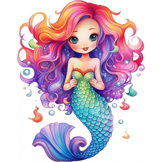 Sticker decorativ, Mica Sirena, Mov, 76 cm, 1344STK-2