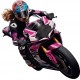 Sticker decorativ, Motocicleta, Roz, 60 cm, 1336STK-3