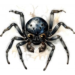 Sticker decorativ, Paianjen, Negru, 67 cm, 1343STK-1