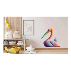 Sticker decorativ, Pelican, Multicolor, 72 cm, 1260STK Sticker decorativ, Pelican, Multicolor, 72 cm, 1260STK