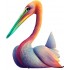 Sticker decorativ, Pelican, Multicolor, 72 cm, 1260STK