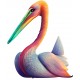 Sticker decorativ, Pelican, Multicolor, 72 cm, 1260STK Sticker decorativ, Pelican, Multicolor, 72 cm, 1260STK