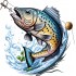 Sticker decorativ, Peste, Albastru, 60 cm, 1273STK-2