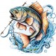 Sticker decorativ, Peste, Albastru, 61 cm, 1273STK-3