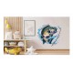 Sticker decorativ, Peste, Albastru, 62 cm, 1273STK-1 Sticker decorativ, Peste, Albastru, 62 cm, 1273STK-1