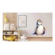 Sticker decorativ, Pinguin Rege, Alb, 69 cm, 1277STK-6