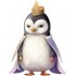 Sticker decorativ, Pinguin Rege, Alb, 79 cm, 1277STK-8
