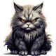Sticker decorativ, Pisica, Negru, 1366STK-1 Sticker decorativ, Pisica, Negru, 1366STK-1