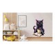 Sticker decorativ, Pisica, Negru, 89 cm, 1258STK-1