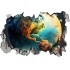 Sticker decorativ, Planeta, Albastru, 90 cm, 1315STK-2