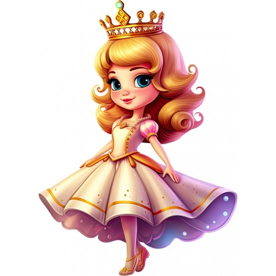 Sticker decorativ, Printesa, Multicolor, 83 cm, 1264STK-3