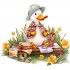 Sticker decorativ, Ratoi la Picnic, Galben, 67 cm, 1290STK-1