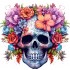 Sticker decorativ, Skull, Mov, 61 cm, 1357STK-1