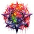 Sticker decorativ, Stea, Multicolor, 61 cm, 1328STK-1
