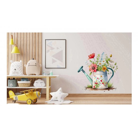 Sticker decorativ, Stropitoare cu Flori, Multicolor, 62 cm, 1261STK-10