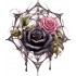 Sticker decorativ, Trandafiri, Negru, 69 cm, 1343STK-13