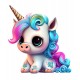 Sticker decorativ, Unicorn, Multicolor, 75 cm, 1202STK-4
