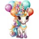 Sticker decorativ, Unicorn, Multicolor, 80 cm, 1333STK-2