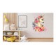 Sticker decorativ, Unicorn, Portocaliu, 77 cm, 1287STK-1