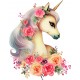 Sticker decorativ, Unicorn, Portocaliu, 77 cm, 1287STK-1