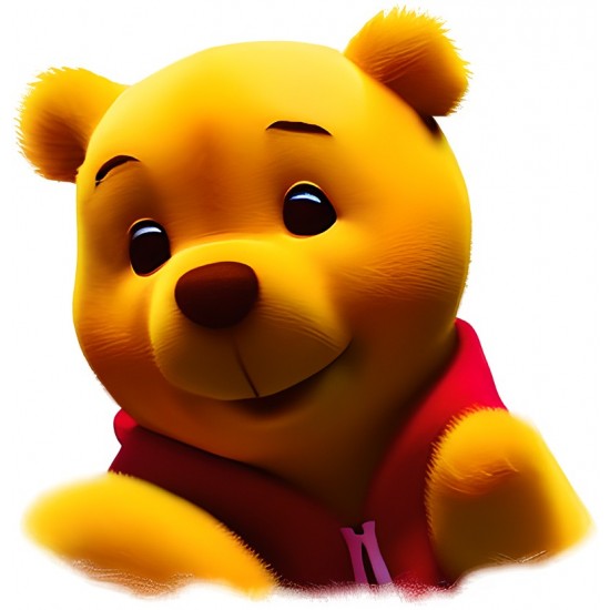 Sticker decorativ, Ursul Winnie the Pooh, Galben, 62 cm, 1227STK Sticker decorativ, Ursul Winnie the Pooh, Galben, 62 cm, 1227STK