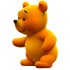 Sticker decorativ, Ursul Winnie the Pooh, Galben, 85 cm, 1228STK