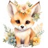 Sticker decorativ, Vulpe, Maro, 68 cm, 1351STK-1