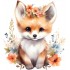 Sticker decorativ, Vulpe, Portocaliu, 66 cm, 1351STK-6