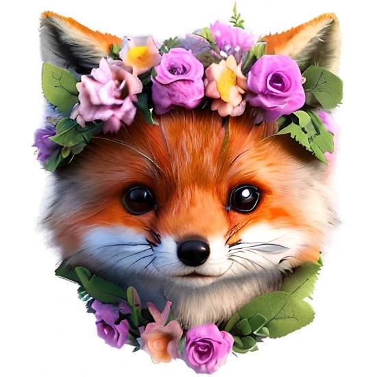 Sticker decorativ, Vulpe, Portocaliu, 70 cm, 1248STK