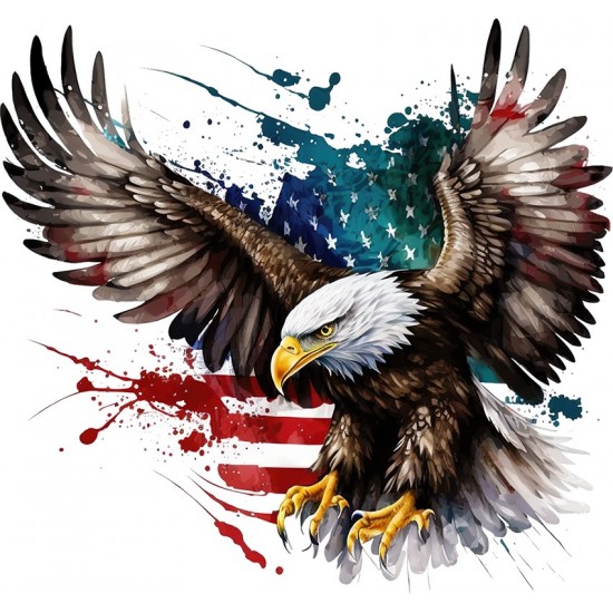 Sticker decorativ, Vultur American, Multicolor, 63 cm, 1270STK-4
