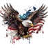Sticker decorativ, Vultur American, Multicolor, 67 cm, 1270STK-2